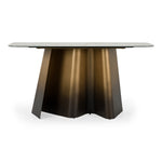 Clifford - Contemporary White Ceramic + Brushed Bronze Console Table by VIG Furniture - View 1