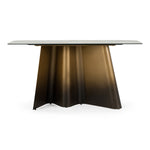 Clifford - Contemporary White Ceramic + Brushed Bronze Console Table by VIG Furniture - View 6