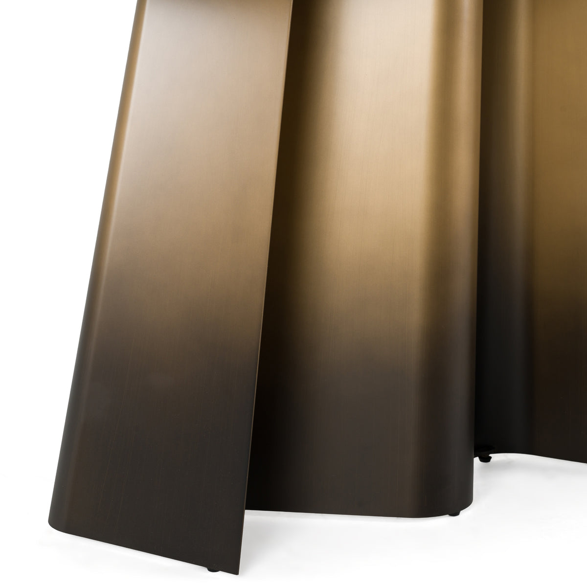 Clifford - Contemporary White Ceramic + Brushed Bronze Console Table by VIG Furniture - View 7