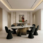 Clifford - Contemporary White Ceramic + Brushed Bronze Dining Table by VIG Furniture - View 10