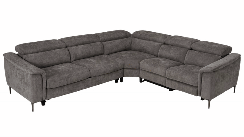 Coffman - Modern Grey Fabric Sectional Sofa w/ Sofa Bed + Recliner by VIG Furniture - View 8