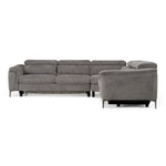 Coffman - Modern Grey Fabric Sectional Sofa w/ Sofa Bed + Recliner by VIG Furniture - View 2