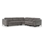Coffman - Modern Grey Fabric Sectional Sofa w/ Sofa Bed + Recliner by VIG Furniture - View 1