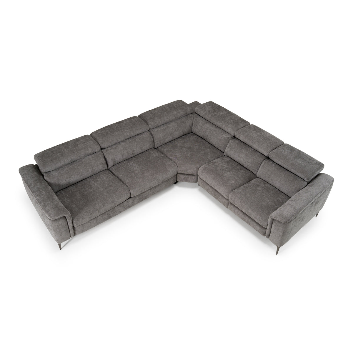 Coffman - Modern Grey Fabric Sectional Sofa w/ Sofa Bed + Recliner by VIG Furniture - View 3