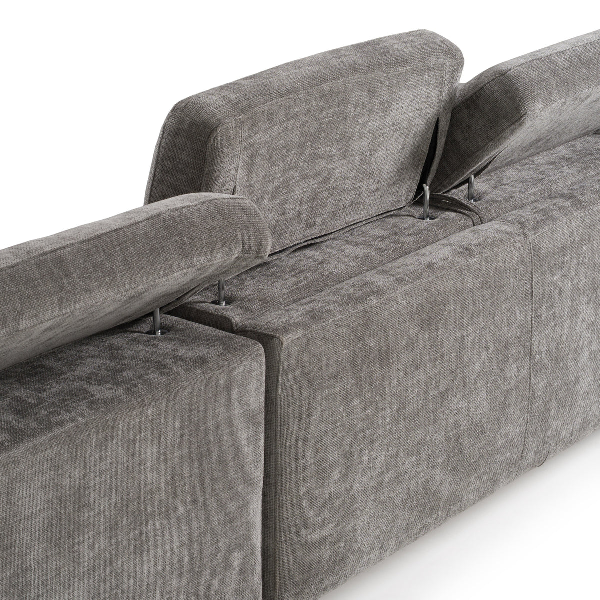 Coffman - Modern Grey Fabric Sectional Sofa w/ Sofa Bed + Recliner by VIG Furniture - View 6