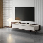 Colima - Modern Matte Beige + Walnut TV Stand by VIG Furniture - View 10