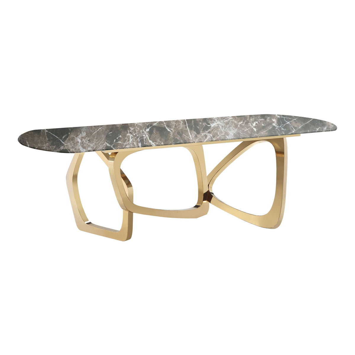 Colton - Modern Brown & Gold Dining Table by VIG Furniture - View 14