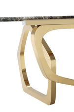 Colton - Modern Brown & Gold Dining Table by VIG Furniture - View 3