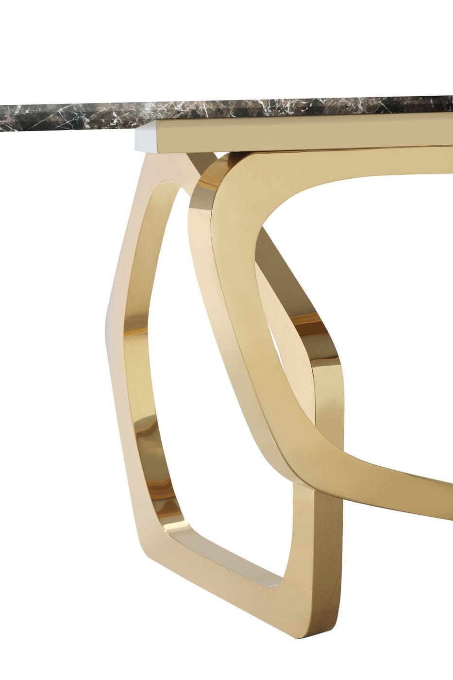Colton - Modern Brown & Gold Dining Table by VIG Furniture - View 3