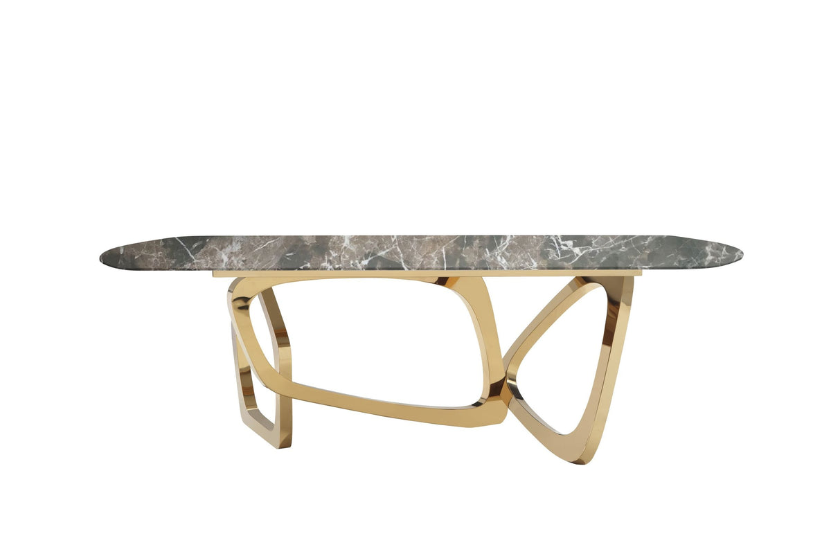 Colton - Modern Brown & Gold Dining Table by VIG Furniture - View 6