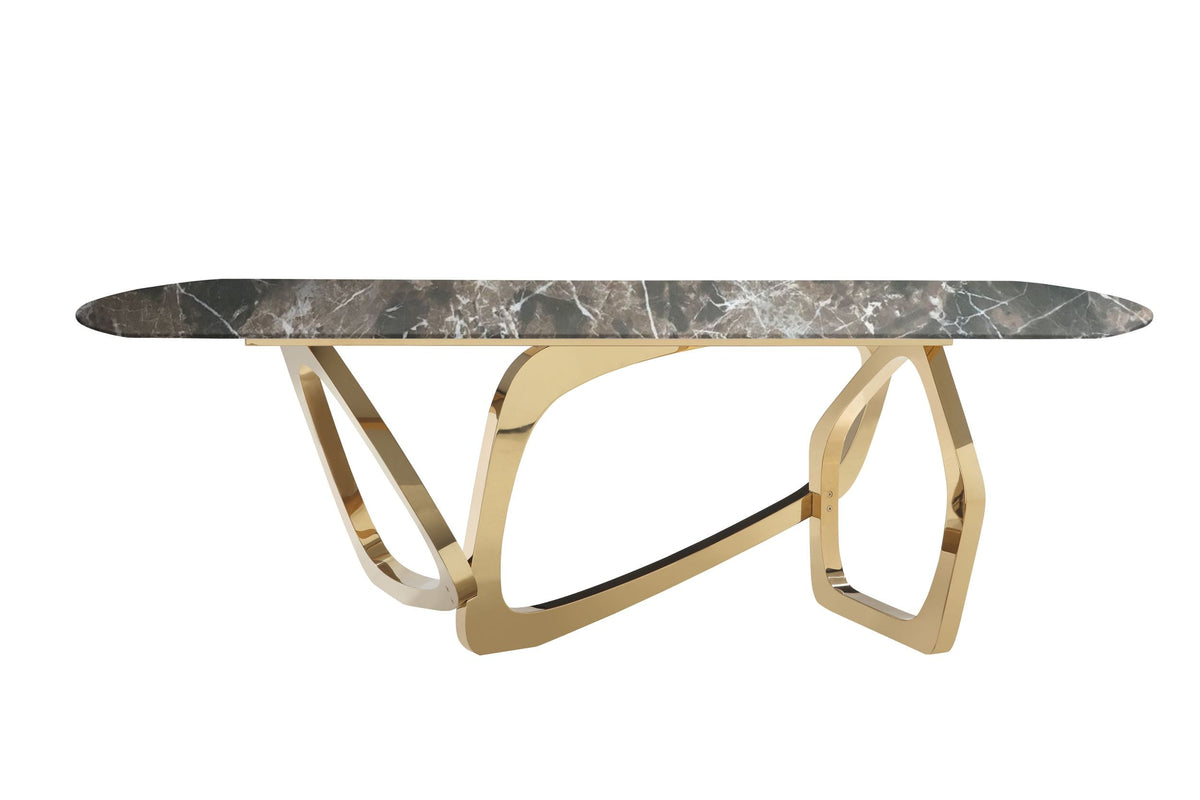 Colton - Modern Brown & Gold Dining Table by VIG Furniture - View 5