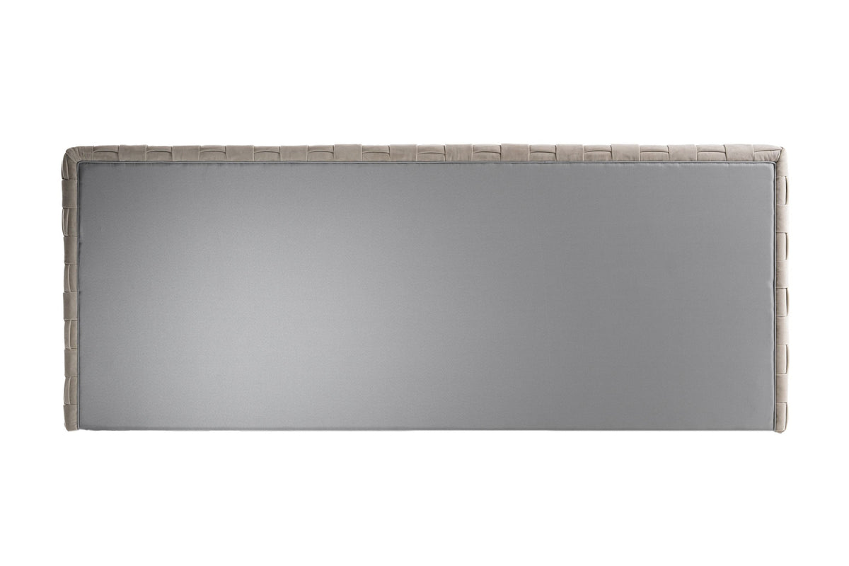 Queen Concord - Modern Light Grey Velvet Bed