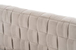 Queen Concord - Modern Light Grey Velvet Bed