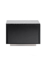 Concord - Modern Black Marble + Black Ash + Aluminum Nightstand by VIG Furniture - View 5