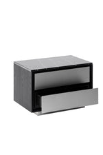 Concord - Modern Black Marble + Black Ash + Aluminum Nightstand by VIG Furniture - View 6