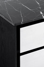Concord - Modern Black Marble + Black Ash + Aluminum Nightstand by VIG Furniture - View 8