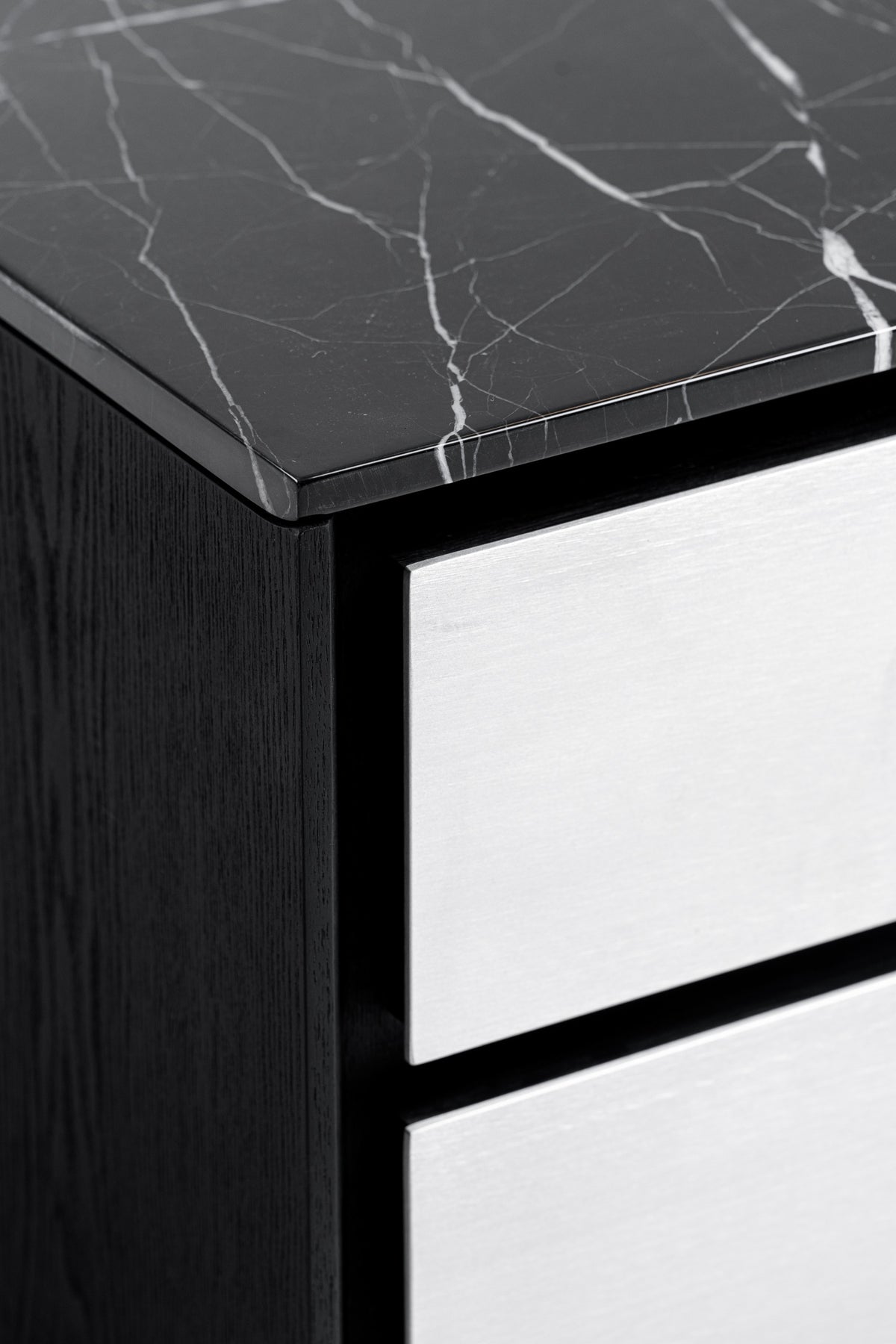 Concord - Modern Black Marble + Black Ash + Aluminum Nightstand by VIG Furniture - View 8