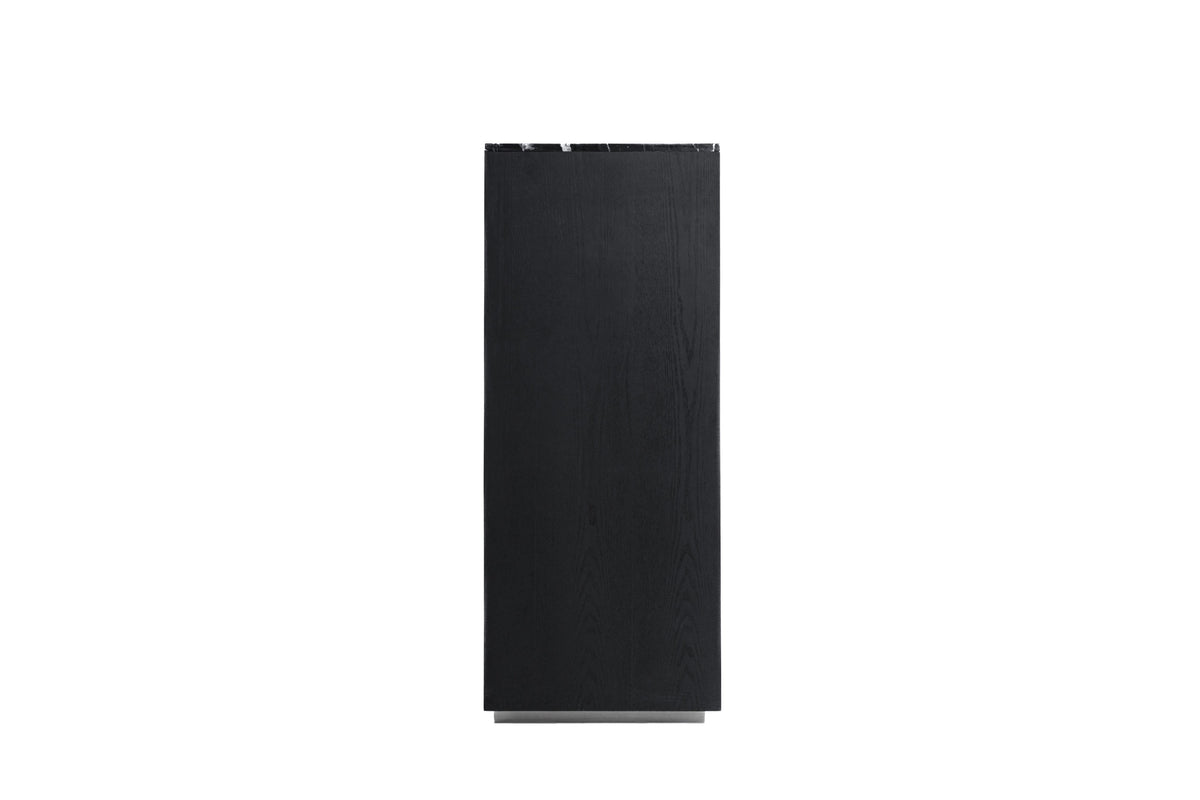 Concord - Modern Black Marble + Black Ash + Aluminum Chest by VIG Furniture - View 3