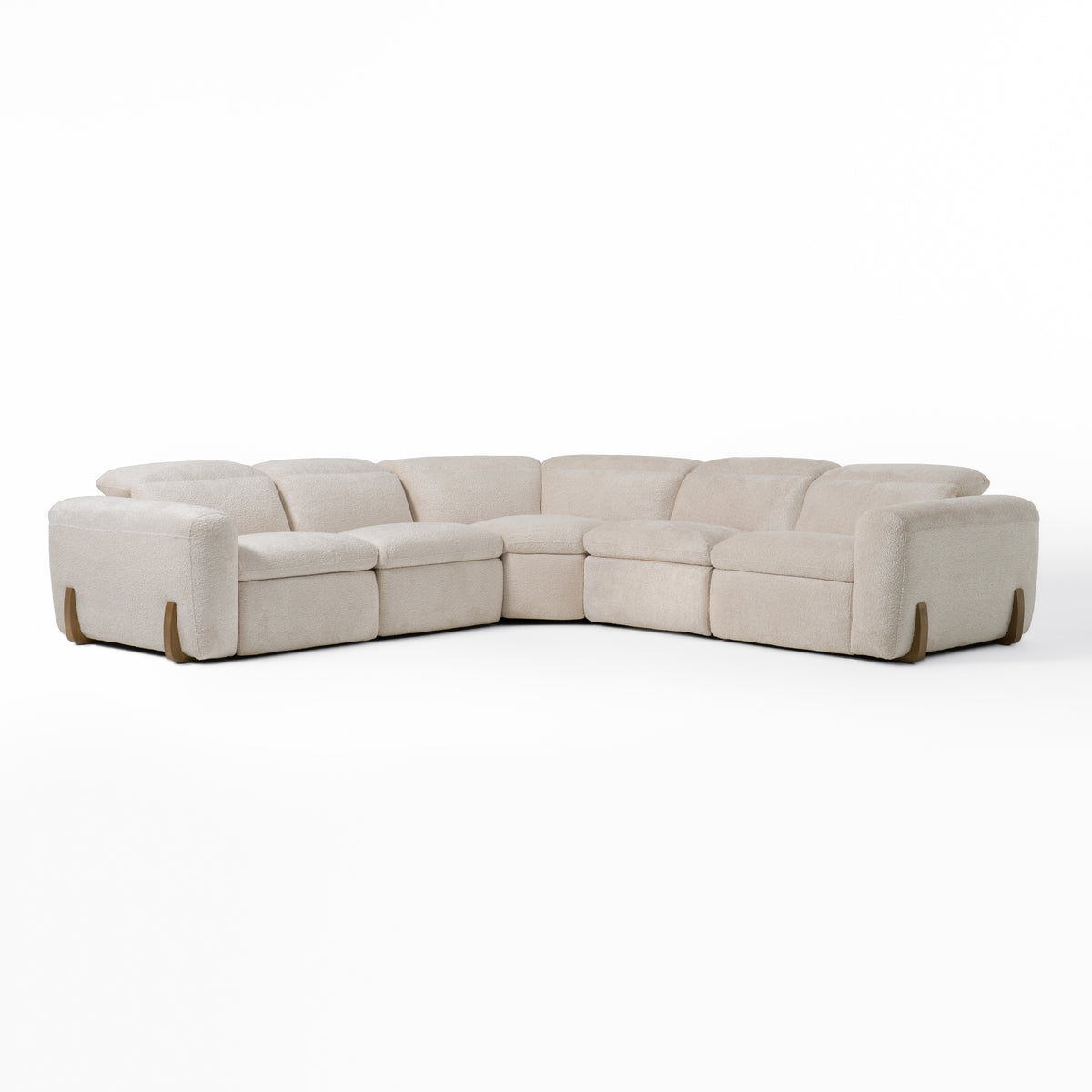 Conrad - Modern Beige Fabric Sectional Sofa With 3 Recliners by VIG Furniture - View 1