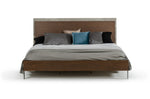 Conner Modern Dark Walnut & Faux Concrete Bed by VIG Furniture - View 1