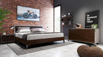 Conner Modern Dark Walnut & Faux Concrete Bed by VIG Furniture - View 8