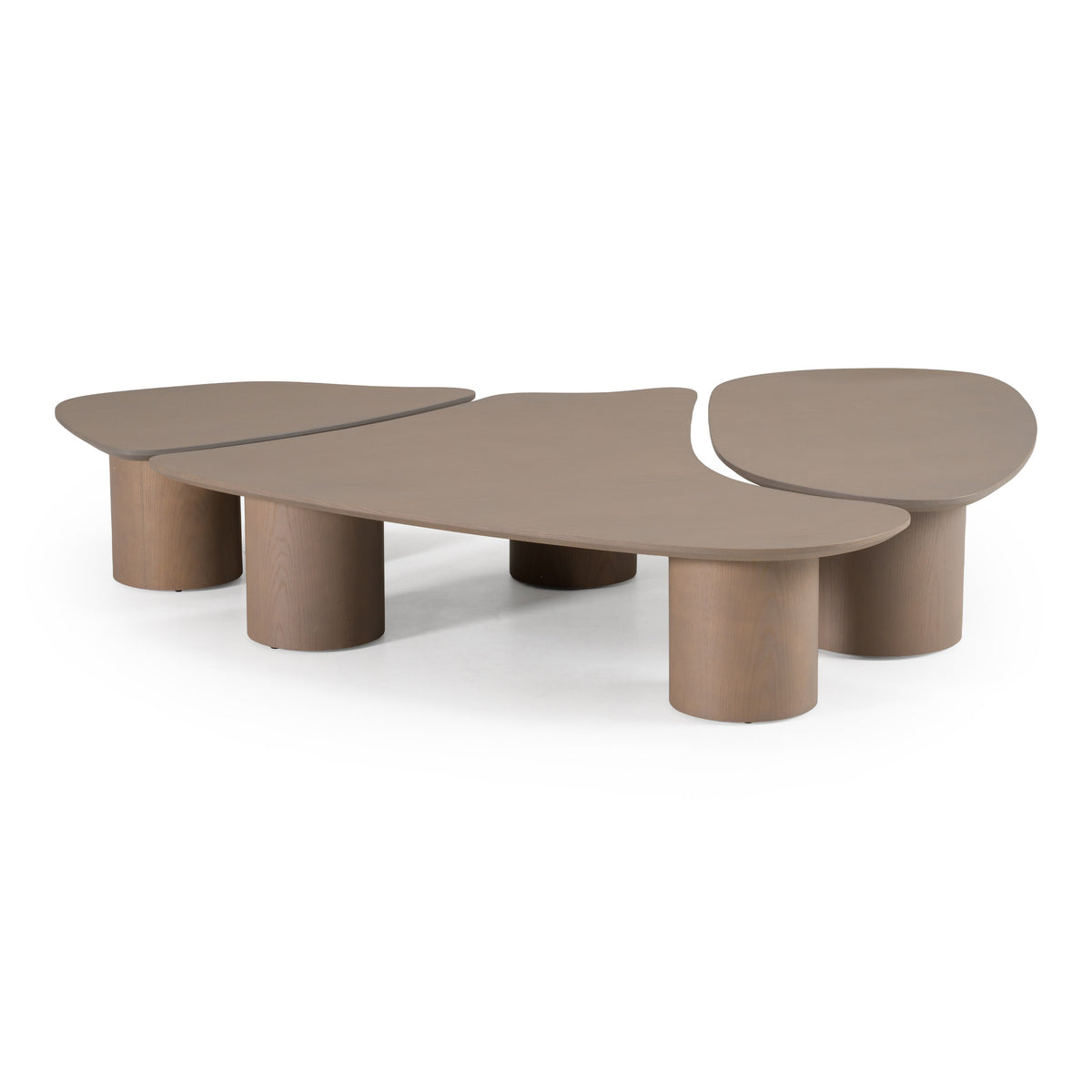 Connie - Modern White Oak Nesting Coffee Table Set by VIG Furniture - View 3