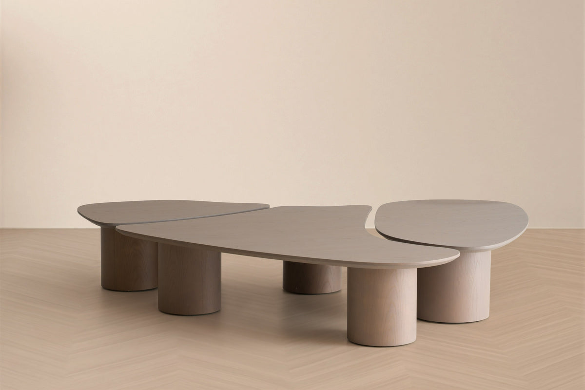 Connie - Modern White Oak Nesting Coffee Table Set by VIG Furniture - View 2