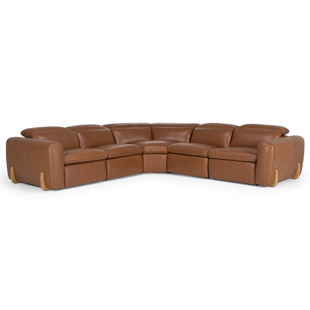 Conrad - Modern Brown Leather Sectional Sofa with 3 Recliners by VIG Furniture - View 1