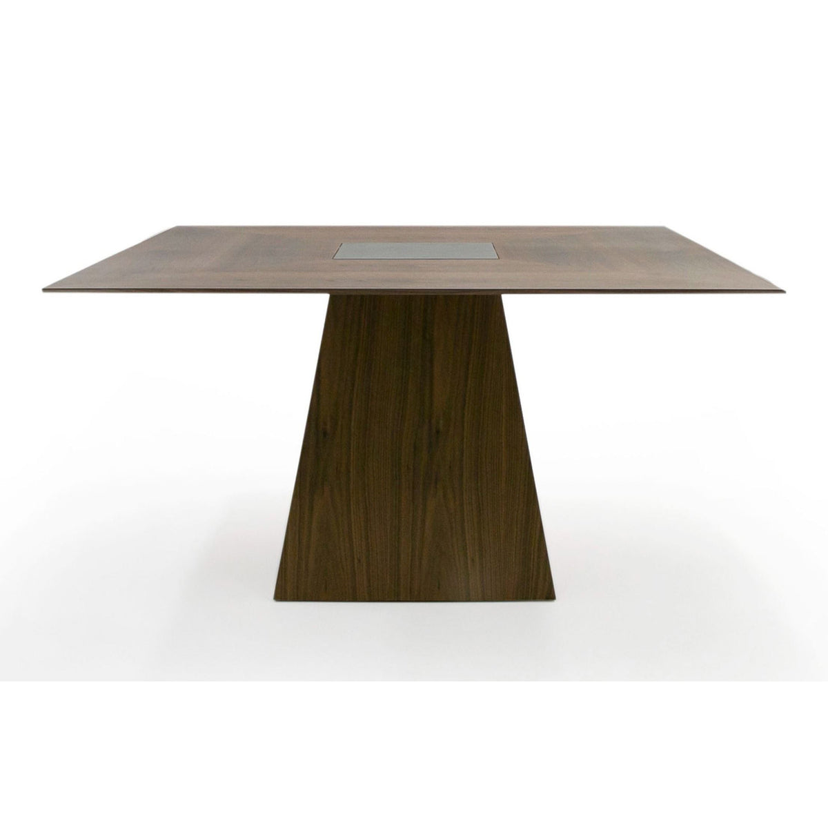 Cora- Modern Walnut and Black Tempered Glass Dining Table by VIG Furniture - View 1
