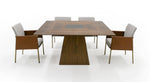 Cora- Modern Walnut and Black Tempered Glass Dining Table by VIG Furniture - View 2
