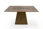 Cora- Modern Walnut and Black Tempered Glass Dining Table by VIG Furniture - View 5