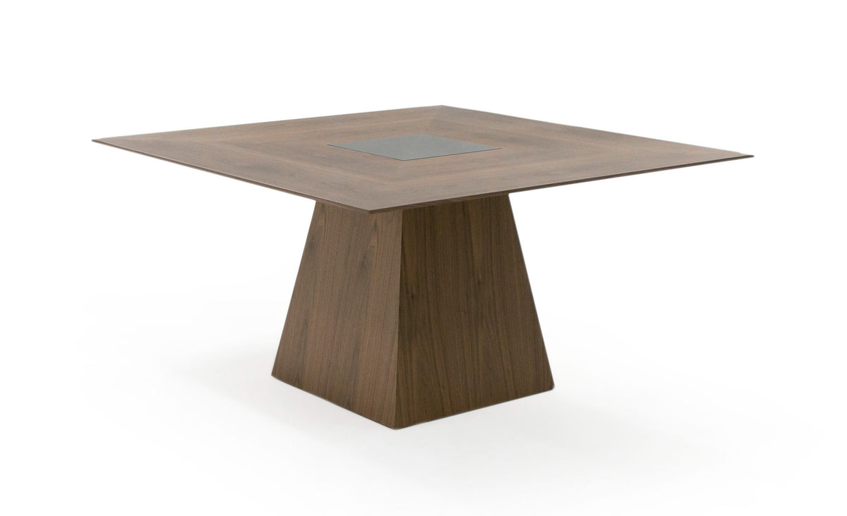 Cora- Modern Walnut and Black Tempered Glass Dining Table by VIG Furniture - View 8