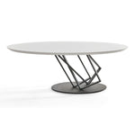 Corbett - Modern High Gloss White w/ Frosted Glass Dining Table by VIG Furniture - View 1