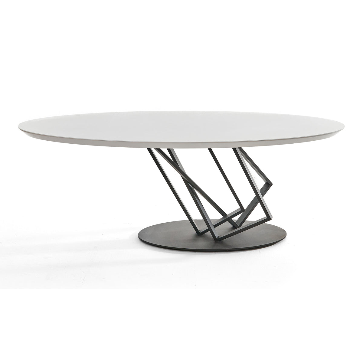 Corbett - Modern High Gloss White w/ Frosted Glass Dining Table by VIG Furniture - View 1