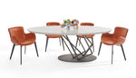 Corbett - Modern High Gloss White w/ Frosted Glass Dining Table by VIG Furniture - View 2