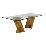 Corbin Mid-Century Walnut & Glass Dining Table by VIG Furniture - View 3