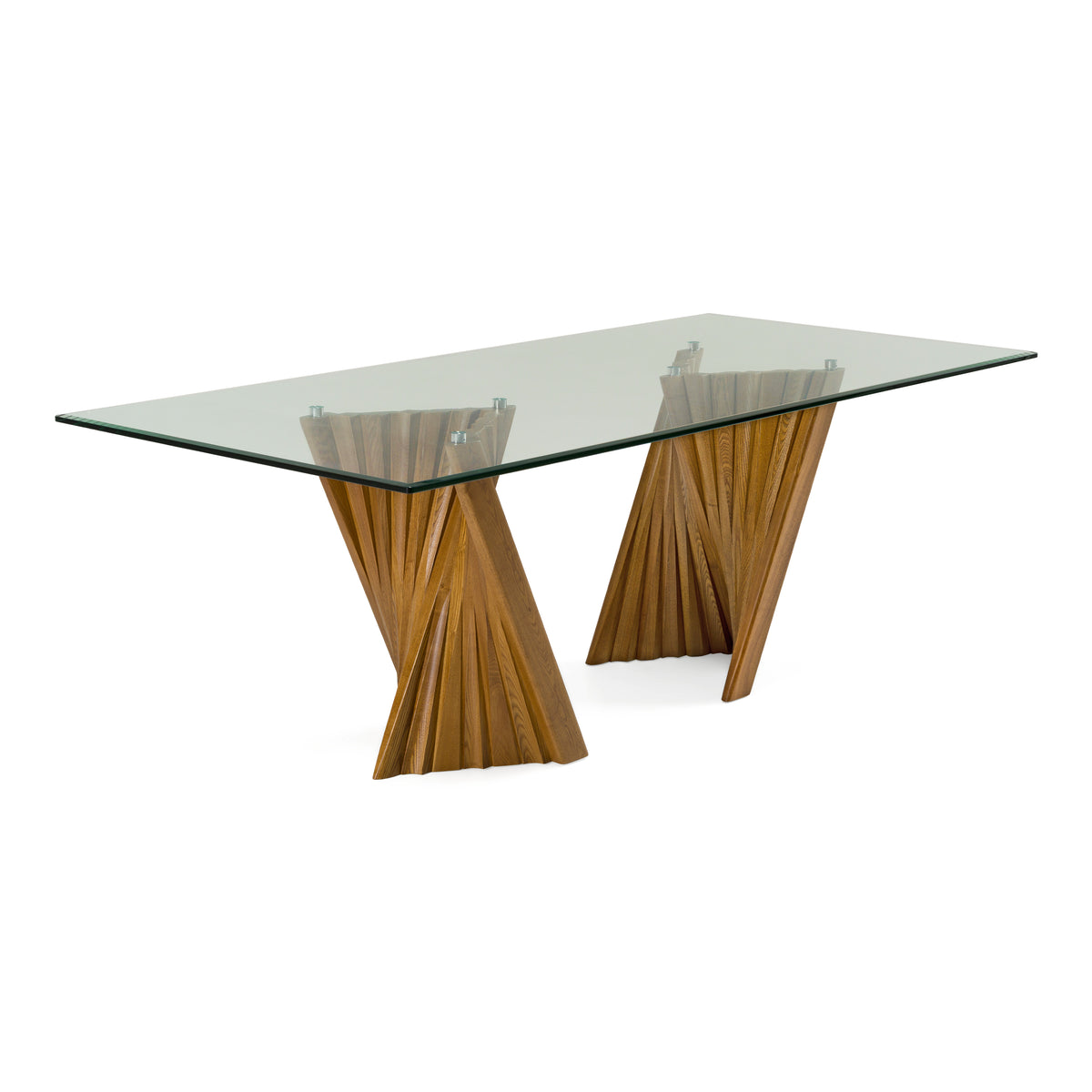 Corbin Mid-Century Walnut & Glass Dining Table by VIG Furniture - View 3