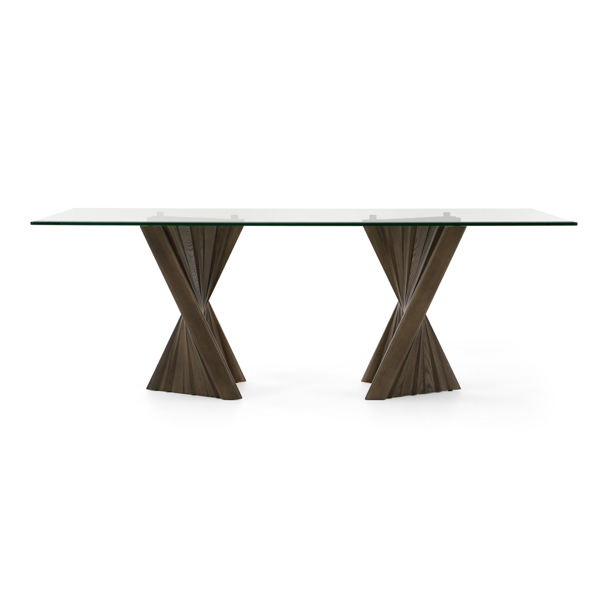 Corbin Mid-Century Grey Ash & Glass Dining Table by VIG Furniture - View 1