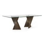 Corbin Mid-Century Grey Ash & Glass Dining Table by VIG Furniture - View 2