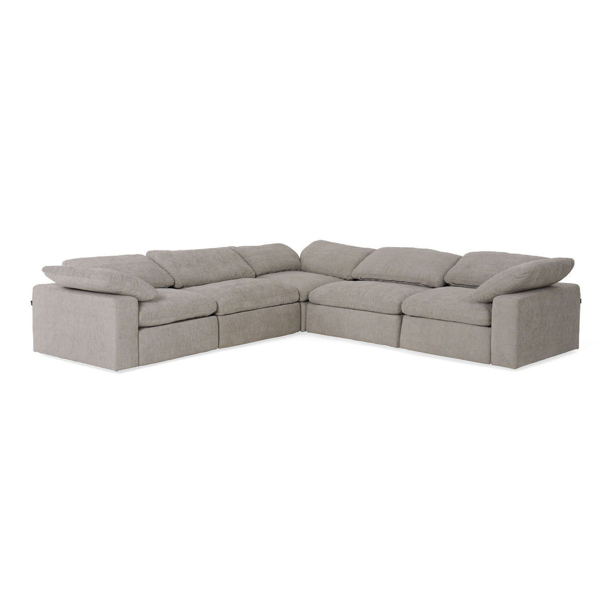 Corinth - Modern Grey Fabric Sectional Sofa with 3 Power Recliners by VIG Furniture - View 1