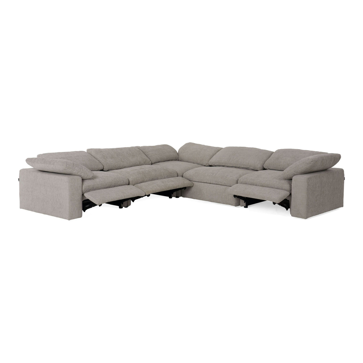 Corinth - Modern Grey Fabric Sectional Sofa with 3 Power Recliners by VIG Furniture - View 10