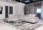 Viola - Italian Contemporary Grey Leather Left Facing Sectional Sofa by VIG Furniture - View 5
