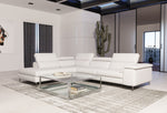 Viola - Italian Contemporary White Leather Left Facing Sectional Sofa by VIG Furniture - View 6