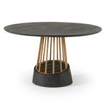 Cotopaxi - Modern Charcoal + Brass Round Dining Table by VIG Furniture - View 2