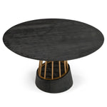 Cotopaxi - Modern Charcoal + Brass Round Dining Table by VIG Furniture - View 3