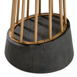 Cotopaxi - Modern Charcoal + Brass Round Dining Table by VIG Furniture - View 4