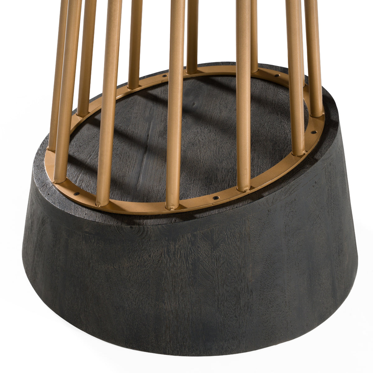 Cotopaxi - Modern Charcoal + Brass Round Dining Table by VIG Furniture - View 4