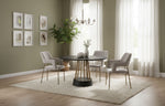 Cotopaxi - Modern Charcoal + Brass Round Dining Table by VIG Furniture - View 9