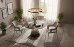 Cotopaxi - Modern Charcoal + Brass Round Dining Table by VIG Furniture - View 10
