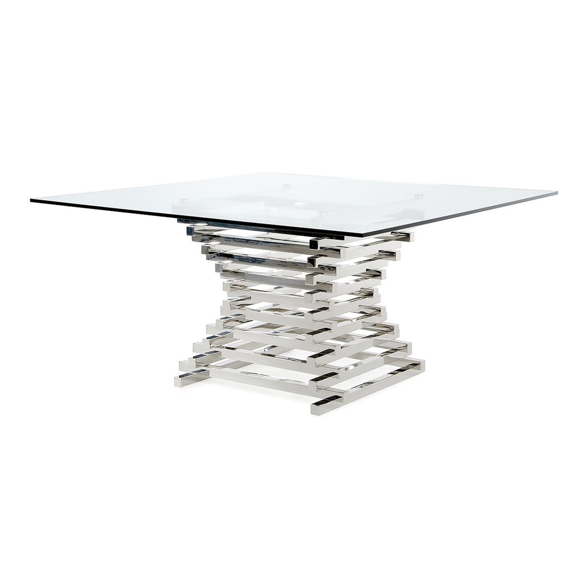 Crawford Modern Clear Glass Square Dining Table by VIG Furniture - View 7